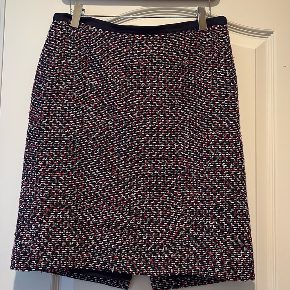Talbots Tweed Red White and Blue Pencil Skirt